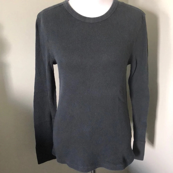 J Crew Washed Black Utility Knit Tee, EUC - Picture 1 of 4